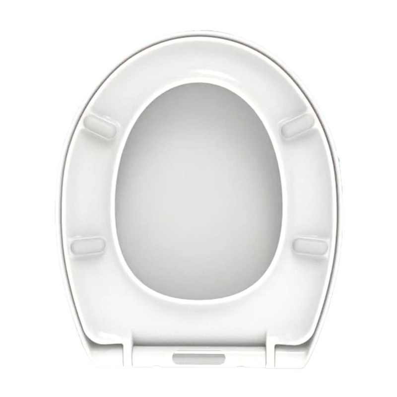 Kursi toilet klasik bundar yang dibungkus Duroplast berwarna putih