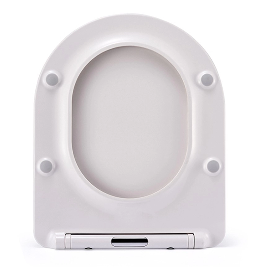 Desain ramping penutup kursi toilet putih universal standar Eropa berbentuk D