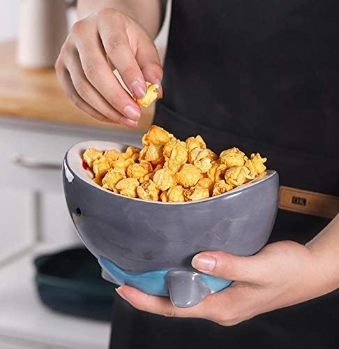 Mangkuk Permen Sereal Popcorn Keramik Kerajinan Bayi