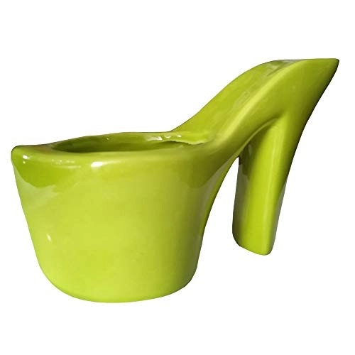 High Heel Design Ceramic Shoe Planters Pot Untuk Succulents Home Dekoratif