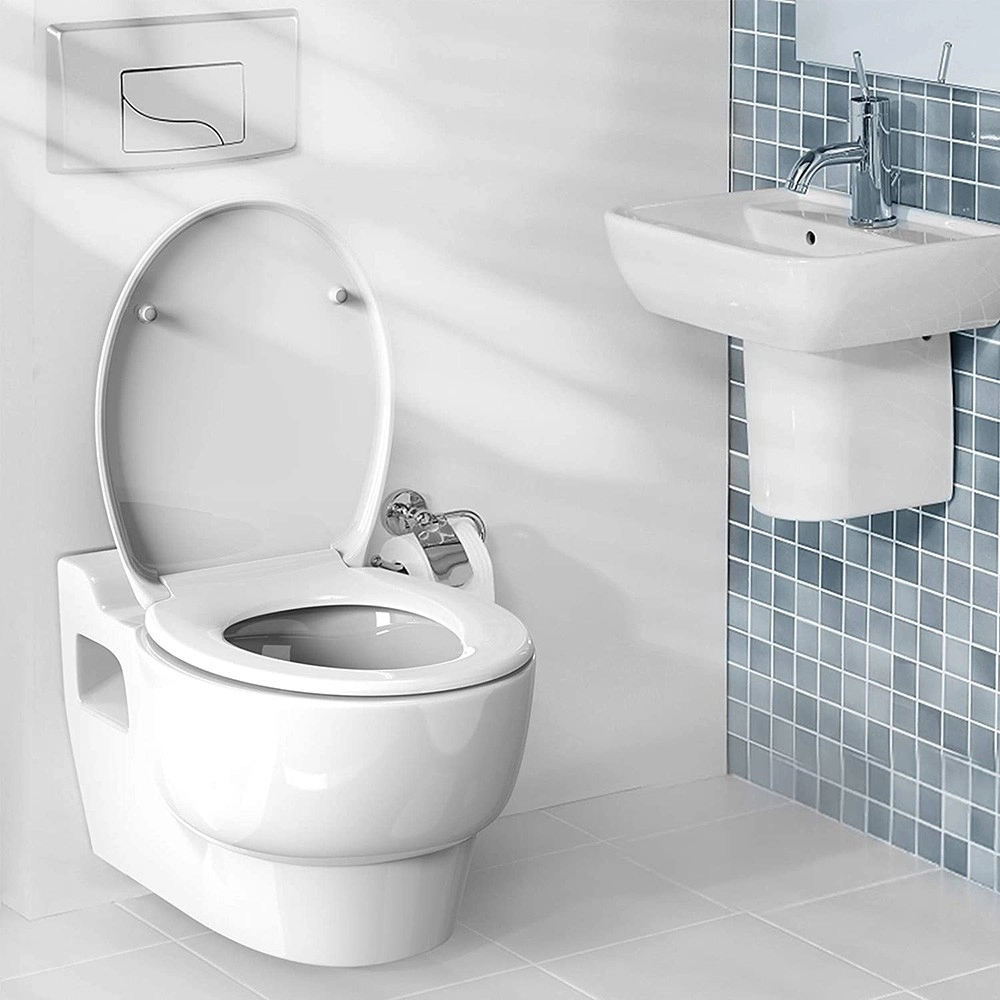 Penutup kursi toilet nyaman tipe sandwich Kursi toilet oval klasik UF