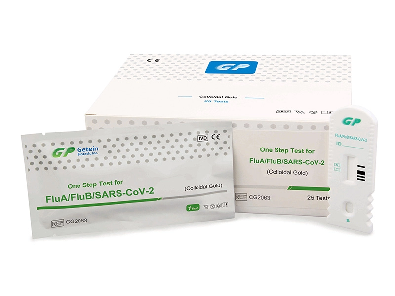 Tes Satu Langkah untuk Antigen FluA/FluB/SARS-CoV-2 (Koloid Emas)