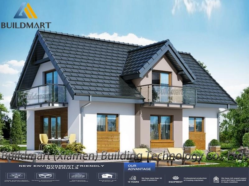 Model Baru Mewah 2 Lantai Rangka Struktur Baja Ringan Rumah Villa Rumah Modular Dilepas Dapat Diperluas