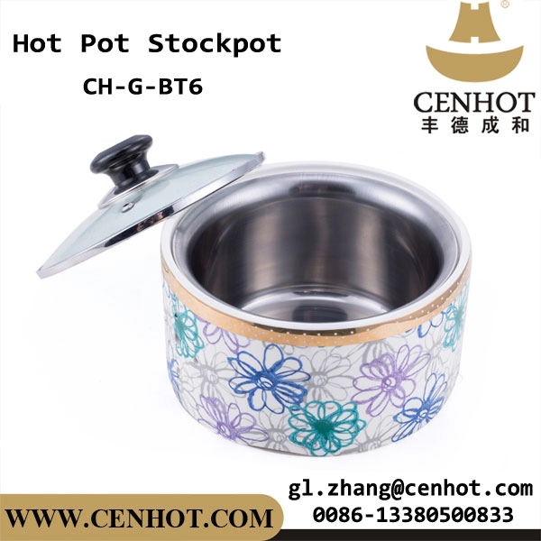 CENHOT Stok Pot Shabu-shabu Hopot Stainless Steel Kecil Dengan Tutup Kaca