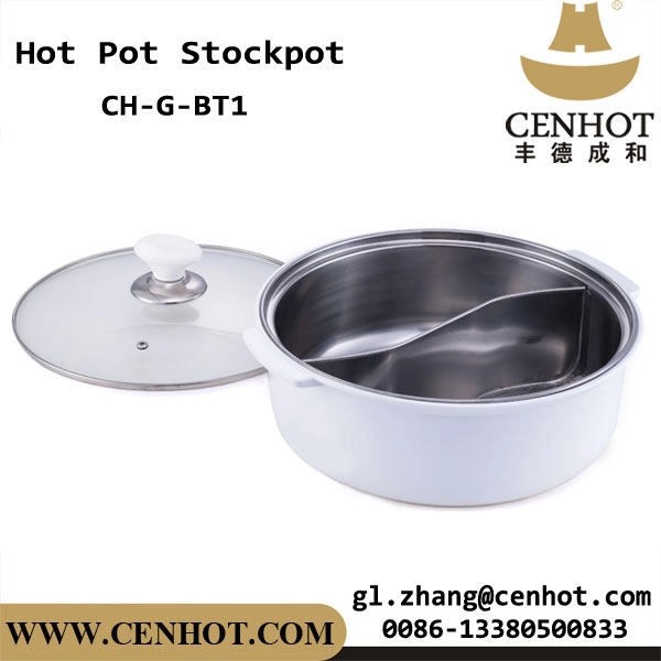 CENHOT Membagi Panci Bagian Dalam Stainless Steel Hotpot Dengan Cangkang Plastik