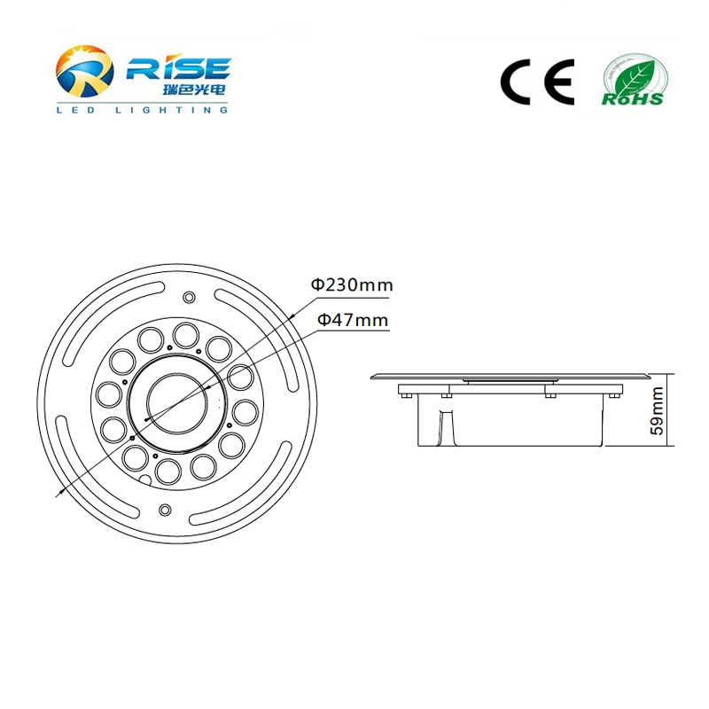 12x3W 36W LED Fountain Ring Light