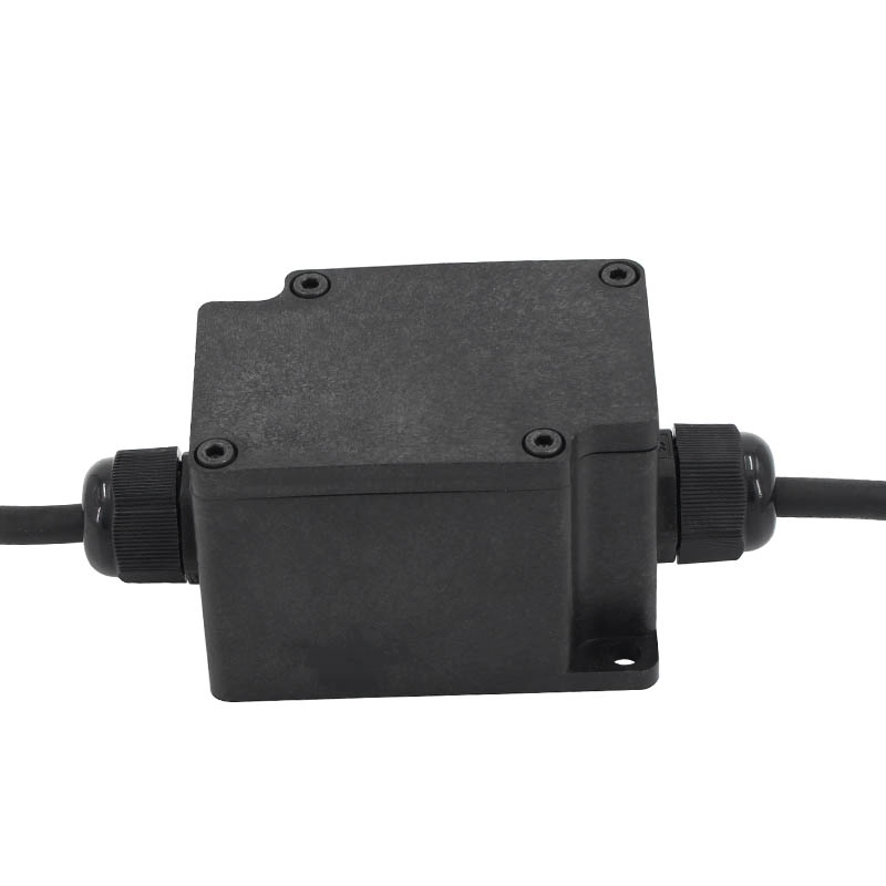 IP68 Waterproof Plastic ABS Black Junction Box untuk Proyek Pencahayaan