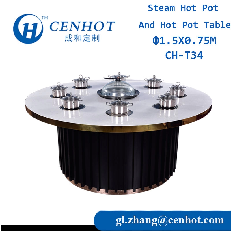 Sesuaikan Restoran Round Hot Pot Tables Produsen Cina - CENHOT