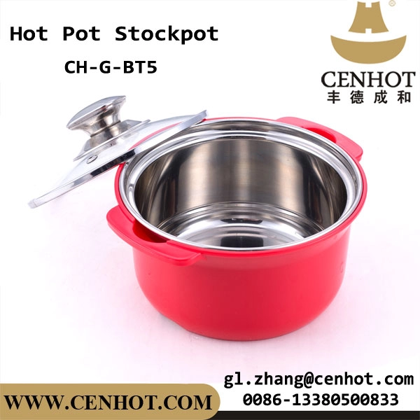 CENHOT Chinese Mini Hot-pot Cookware Set Hotpot Stainless Steel Warna-warni