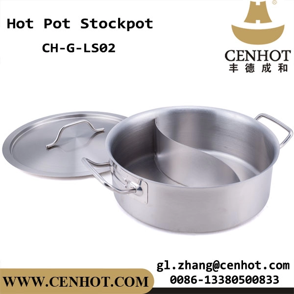 CENHOT Professional Hotpot Pot Stok Stainless Steel Besar Dengan Pembagi