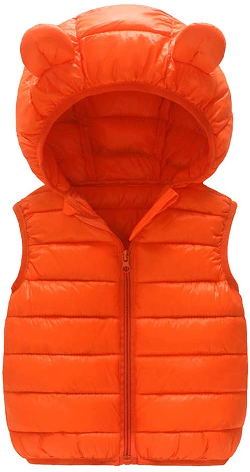 Orange Toddler Vest Down Jacket