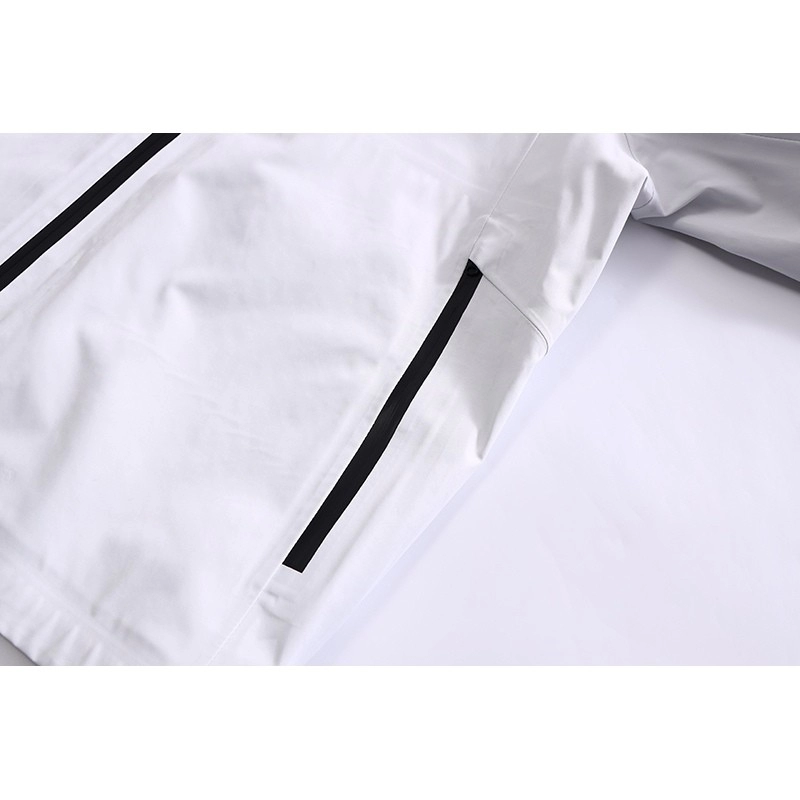 Kustom Grosir Sealed Taping Coated Fabrics Waterproof Zipper Single Jackets