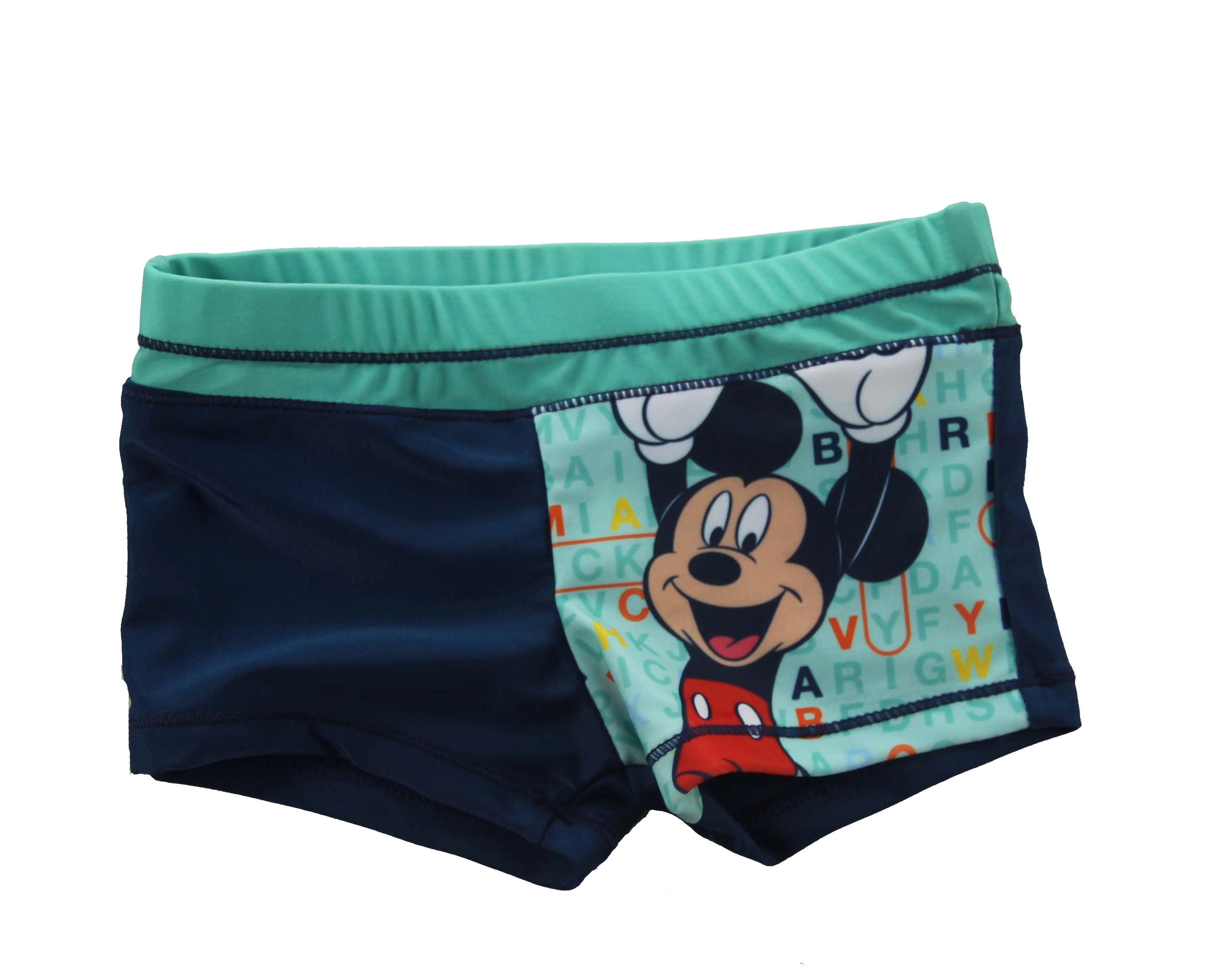 Setelan Pendek Anak Laki-Laki Mickey Mouse Biru & Hijau