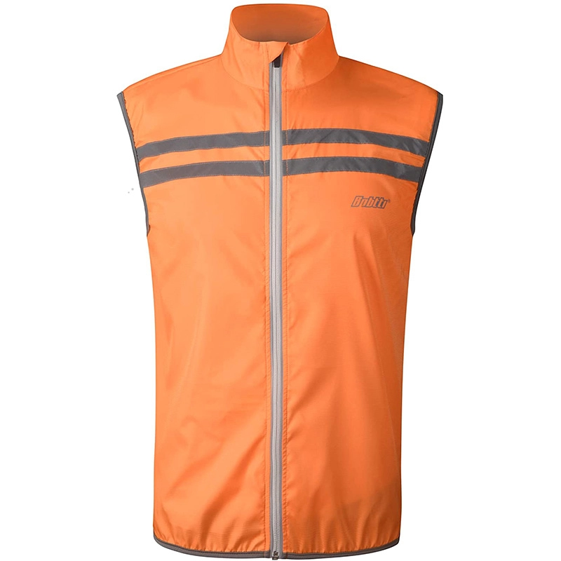 Pria & Wanita Safety Running Cycling Vest Tanpa Lengan Rompi Windbreaker- Tahan Angin dan Reflektif