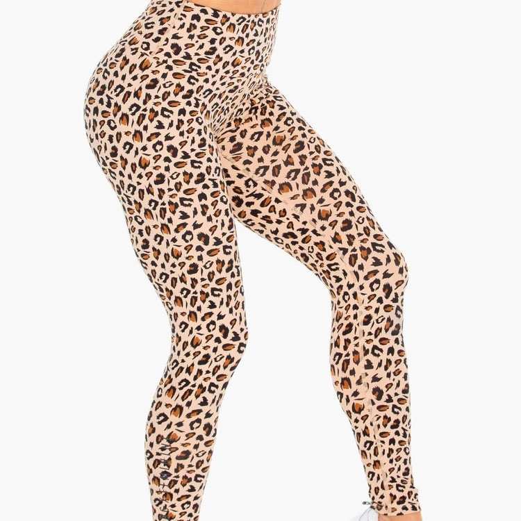 Legging Leopard Pinggang Tinggi Khusus Wanita