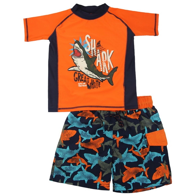 Pelindung Ruam Hiu Oranye dan Angkatan Laut & Celana Renang