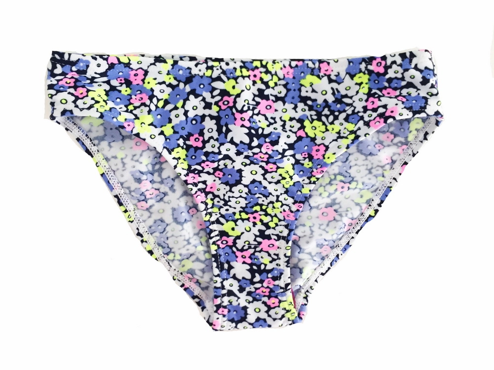 Balita Gadis Bunga Shimmer Berjenjang Ruffle Top 2 Piece Swimsuit
