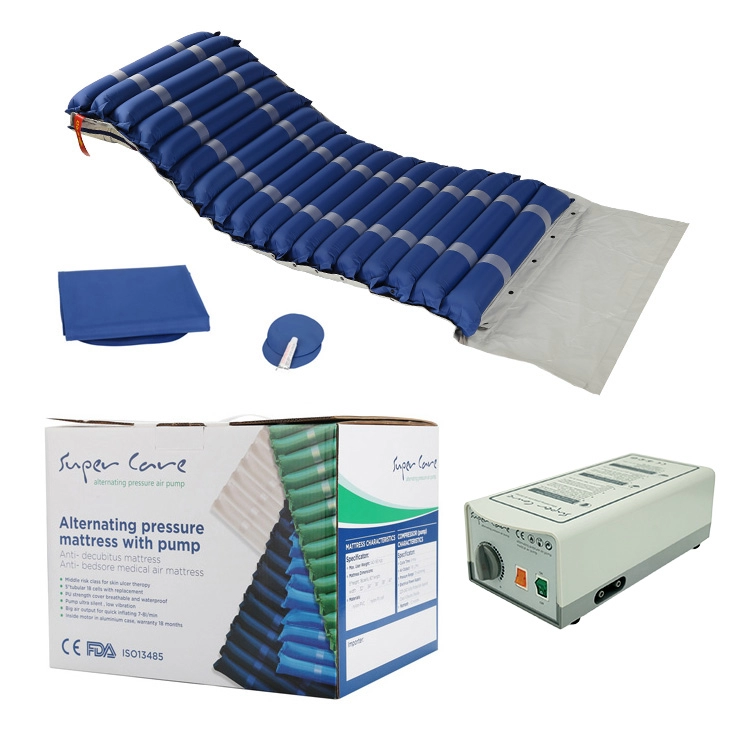 Tempat tidur perawatan kesehatan tekanan bolak-balik kasur udara medis anti-dekubitus dengan pompa