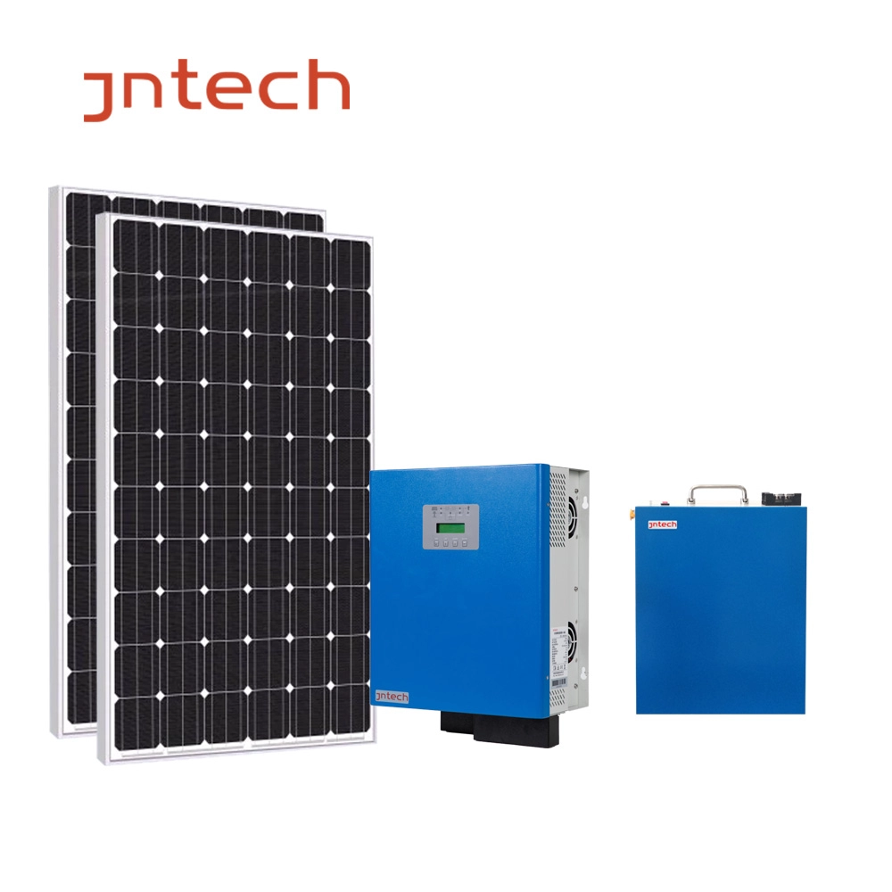JNTECH Mudah dipasang Lengkap 5000w 5kw off grid penerangan rumah kit tenaga surya harga sistem energi surya