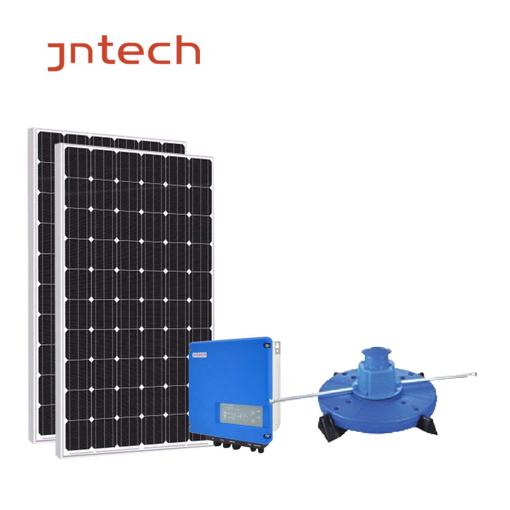 Sistem aerasi surya JNTECH aerator roda dayung ikan aerator surya untuk sistem akuakultur