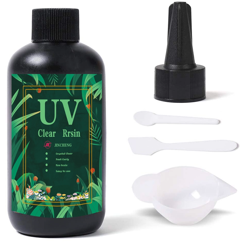 Kit Resin UV 200g Lem UV dengan Spatula Plastik Cangkir Silikon