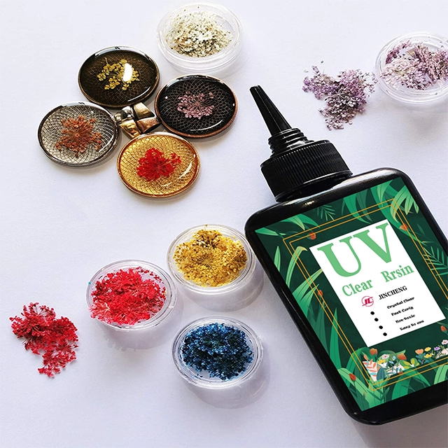 UV Resin Crystal Clear Ultraviolet Curing Epoxy Resin untuk Perhiasan DIY