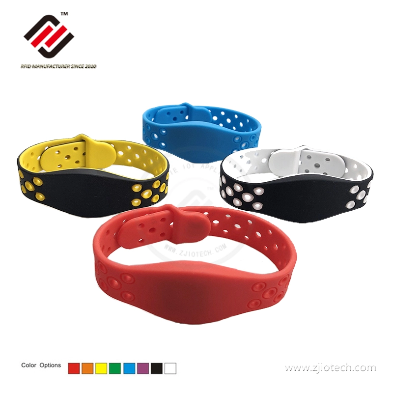 Gelang RFID Starp Silicone Mesh Dicetak Dengan Penutupan Tombol