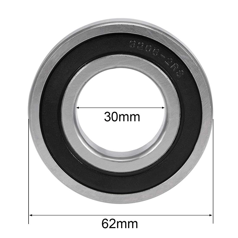 6206-2RS Double Rubber Seal Deep Bearings Groove Ball 30x62x16mm ABEC-3