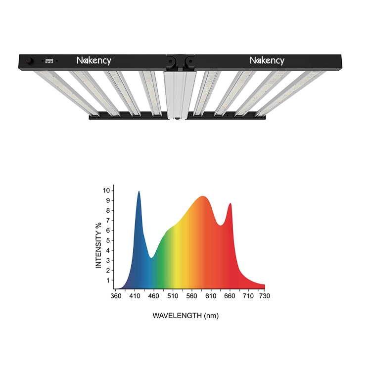 800w 8 bar yang dapat dilipat spektrum penuh led grow light