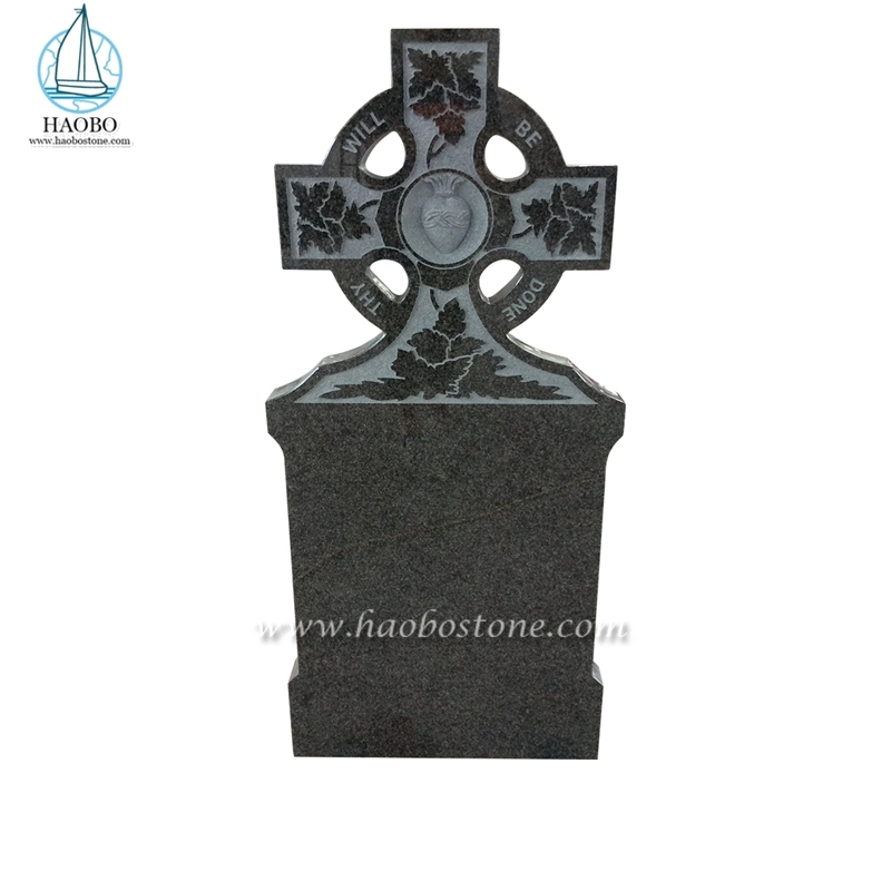 G654 Granit Celtic Cross Ukiran Batu Nisan Pemakaman