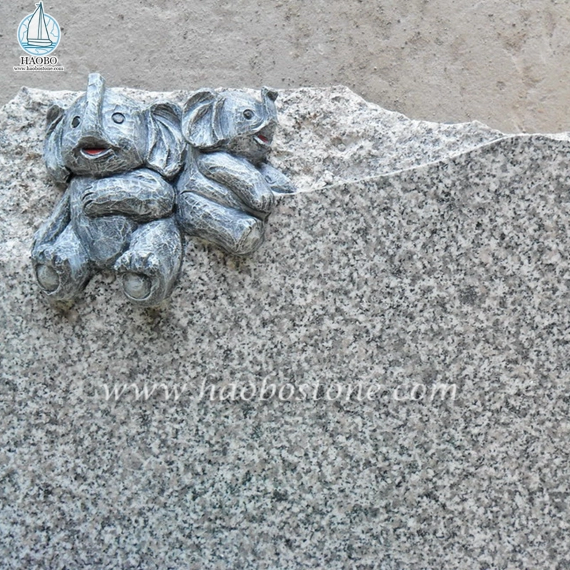 China Grey Granite G623 Batu Nisan Pemakaman Gaya Prancis