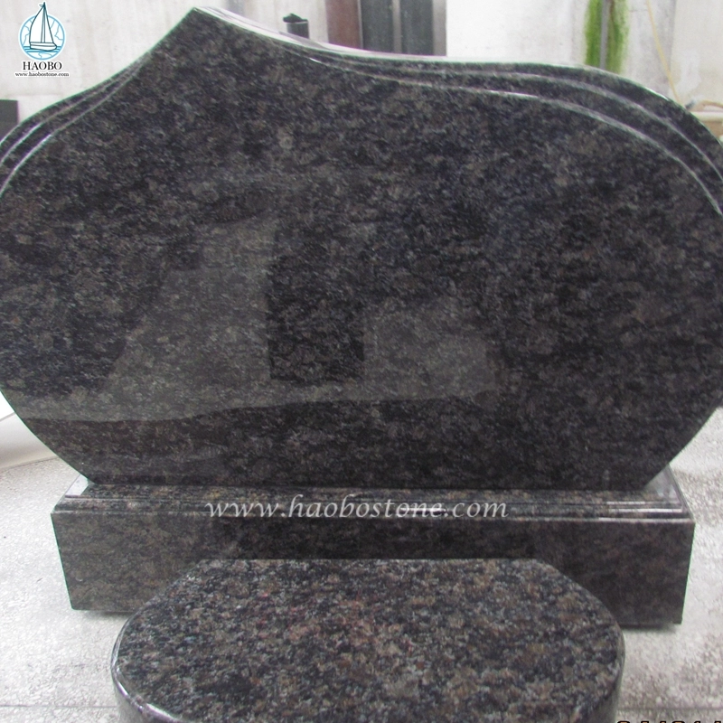 Granit Alami Saphire Brown Desain Sederhana Batu Nisan Pemakaman