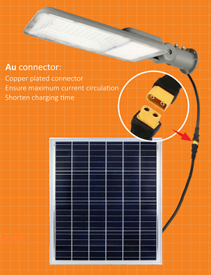 Lampu jalan tenaga surya konektor berlapis tembaga