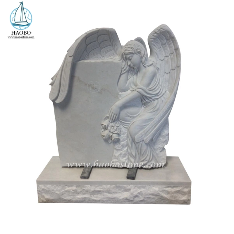 Monumen Patung Malaikat Menangis Marmer Putih Han