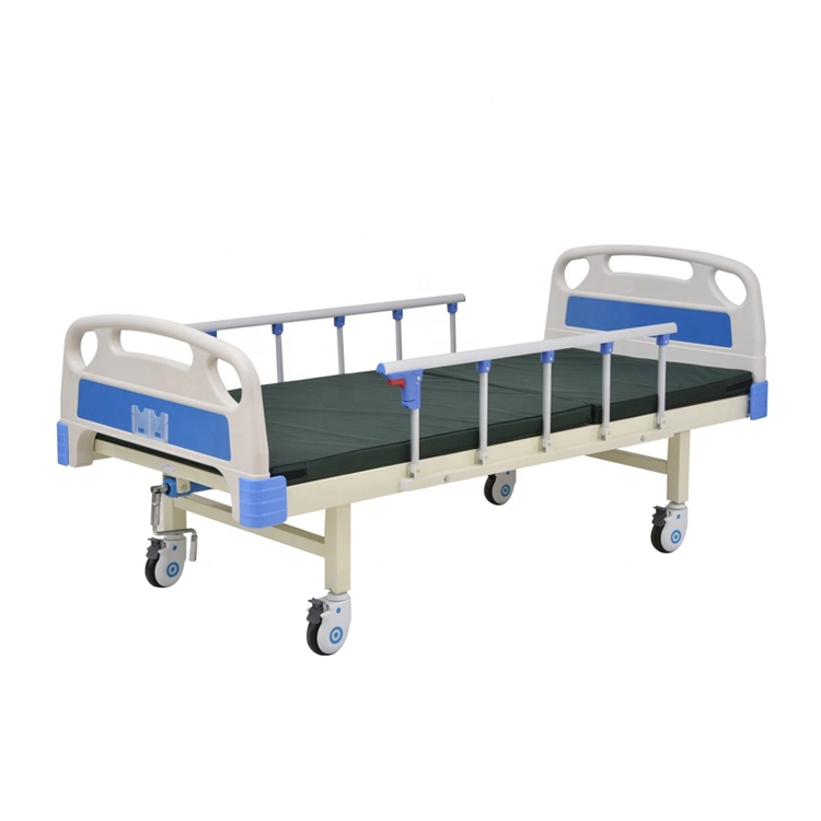 HC-B007 Semi-fowler Epoxy Coated 1 Tempat Tidur Rumah Sakit Manual Engkol