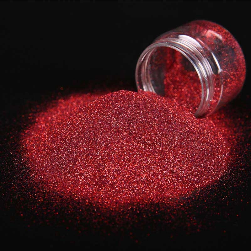 Laser mewah mawar merah debu glitter