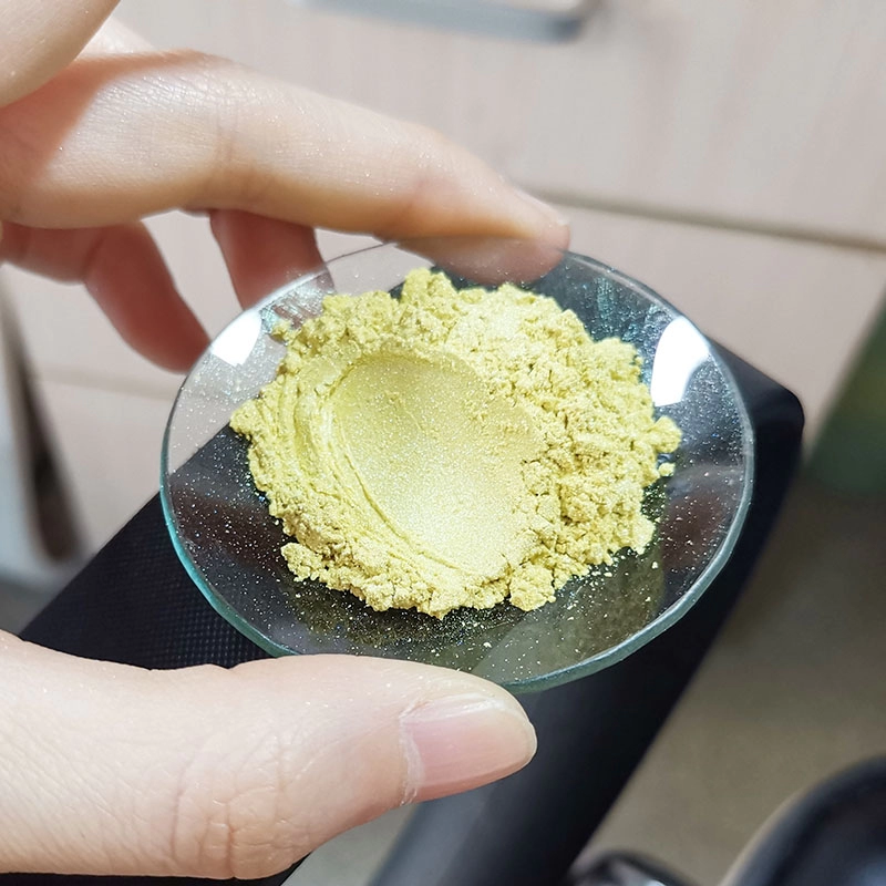 AS 421 Magic Yellow Pearl Lustre Powder Pigment Untuk Kuku