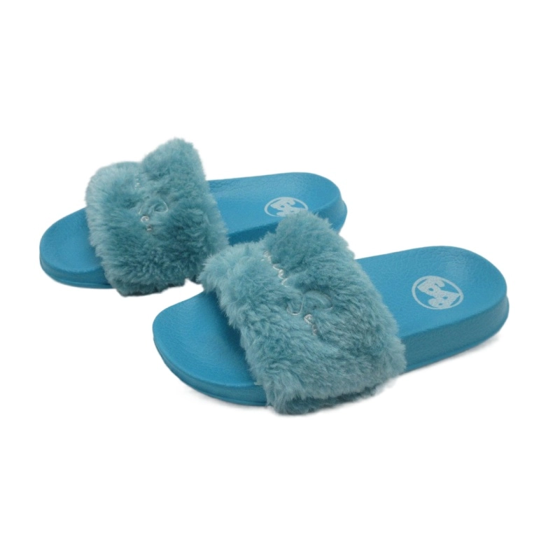 Sandal Slide Datar Anak-anak Bulu Imitasi Hangat Musim Dingin