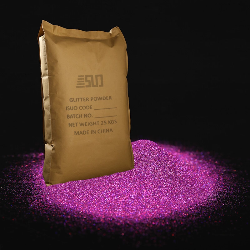 Grosir burgundy laser ungu bubuk glitter