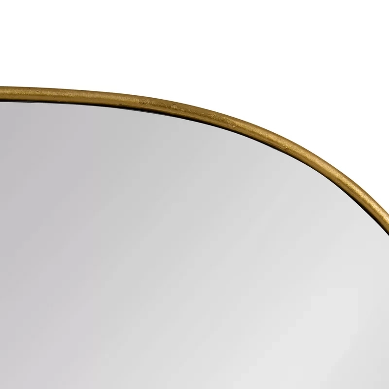 Cermin oval dinding dekoratif emas
