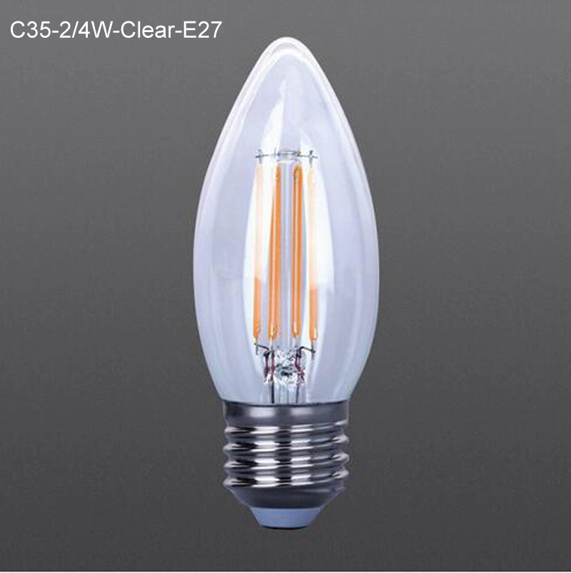 Hemat daya Lampu filamen LED bening C35