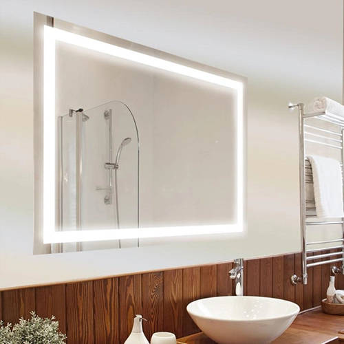 Cermin rias lampu LED yang dipasang di dinding dengan bantalan demister