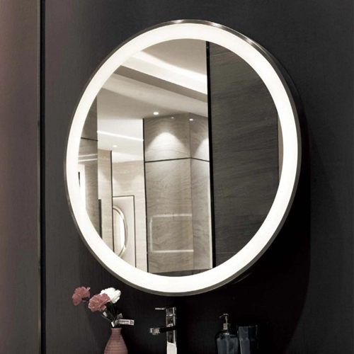 Cermin LED kamar mandi bulat modern hotel
