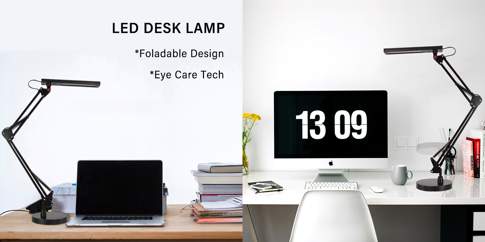 Arm adjustable desk lamps