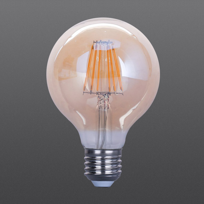 LED filament bulb Amber 8W