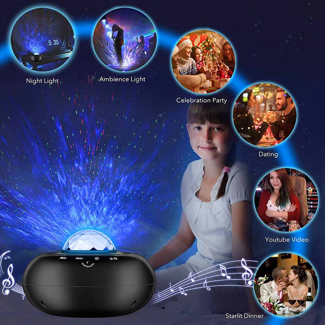 colorful starry sky laser projector
