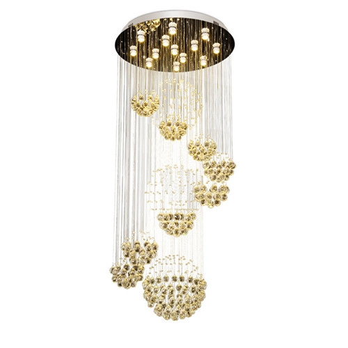 Lampu kristal rintik hujan foyer modern