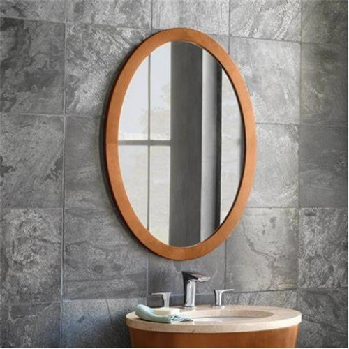 Cermin kamar mandi berbingkai kayu ek ringan