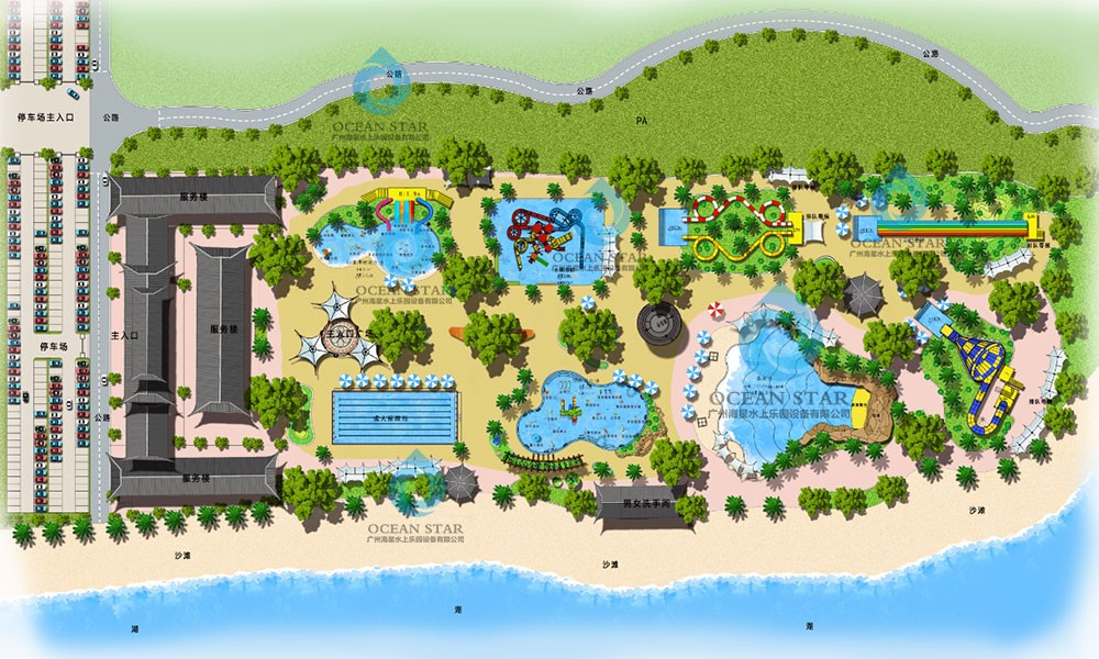 50000㎡ Outdoor water park design
