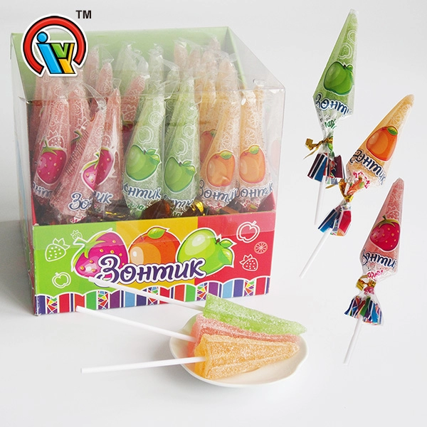 Permen Lollipop Gummy Bentuk Payung Buah